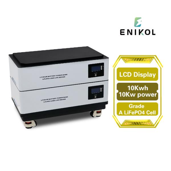 Bateria de lítio empilhável de 48v 100ah 51.2v 10kwh 20kwh Armazenamento de energia doméstica Lifepo4 Bateria Pack