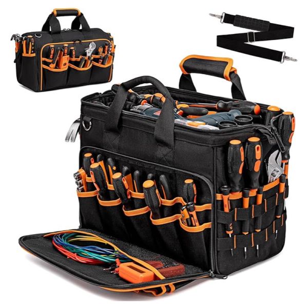 In Stock New Style 17Inch Heavy Duty Zipper Closure Thickened Wear Resistant Oxford Cloth Portable Storage Tool Bag