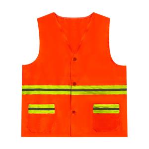 Custom Reflective Safety Vests Orange Safety Vest With Pockets