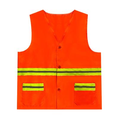 Custom Reflective Safety Vests Orange Safety Vest With Pockets