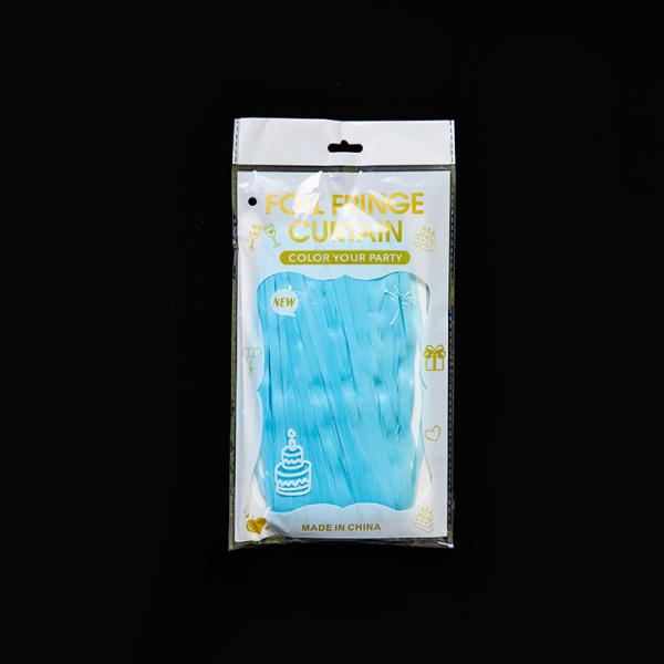 Modish Blue Foil Fringe Curtain For Living Room Decoration Waterproof / Anti Bacterial Fringe Backdrop