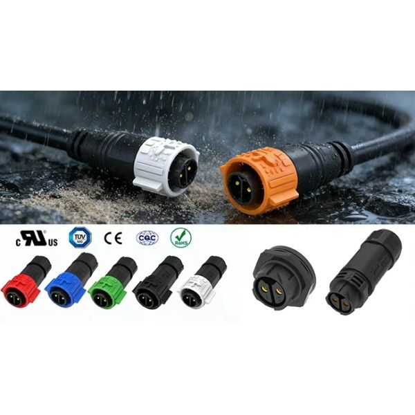 M25 5 Pin IP67 Circular Connectors 50A Plastic Male Female Plug Socket Connectors