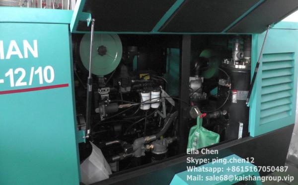 Diesel Driven Air Compressor  12m3/Min Screw Air Compressor Work With Small Drill Rig