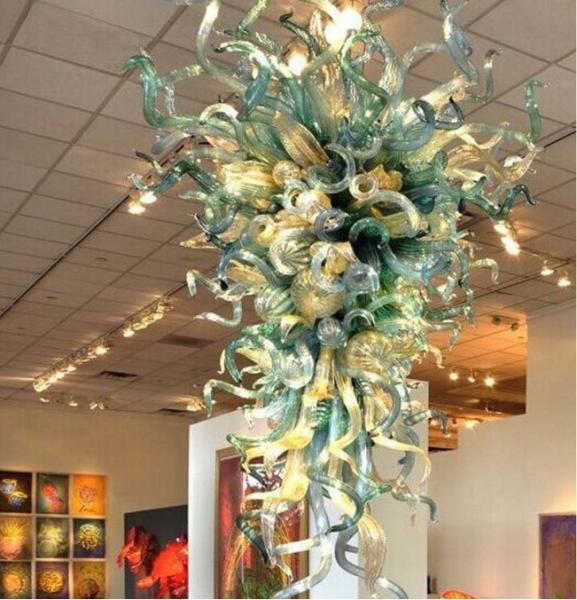 Art Deco Blown stained Glass Chandelier for Project Home Lights (WH-BG-06)