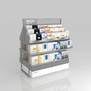 店舗テーブル グレー 木造島 キャビネット スペース節約 店 カウンター ブランド 展示 家具