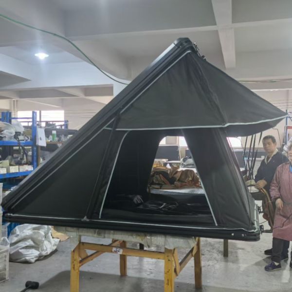 Aluminum 3 Person Rooftop Tent Hard Shell Pop up Waterproof HardShell Roof Top Tent for Truck Jeep Car Canopy Tent with Poles