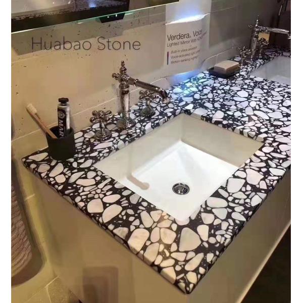 Low water Absorption Flamed Terrazzo Tiles 600x600mm 300x600mm used indoor outdoor