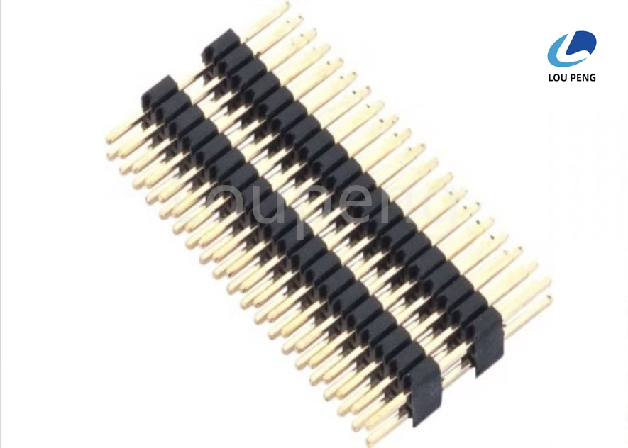 UL94V0 Fire Protection Grade PIN Header Connector with CONTACT RESISTANCE 20 Milliohms Max and Dielectric Withstanding AC 500V Providing Electrical Contact