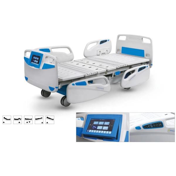 Cama de hospital de UCI motorizada 8función Con balanza eléctrica Equipo médico fino duradero cama de hospital del paciente