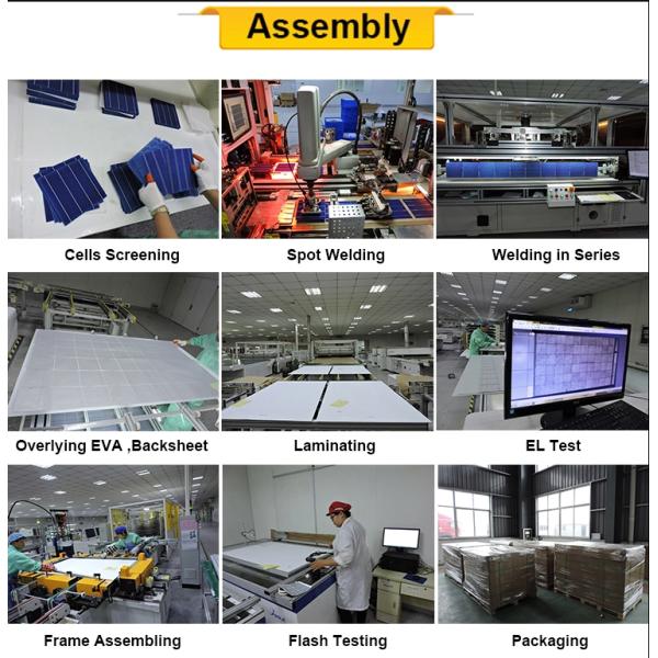 Panel de sistema solar de alta eficiencia de 100 W a 500 W