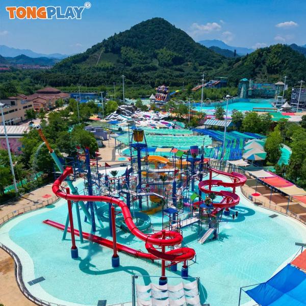 Customized High-speed Water Amusement Park Equipment with 18.7m × 13.4m Size and 420m³ Pool Capacity
