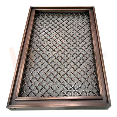 Rhombus Shape Grid PVD Color Decorative Stainless Steel Mesh For Home Decoration