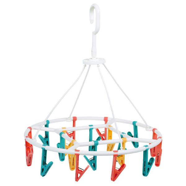 260g Disc Polypropylene Clip And Drip Laundry Hanger 34*34cm