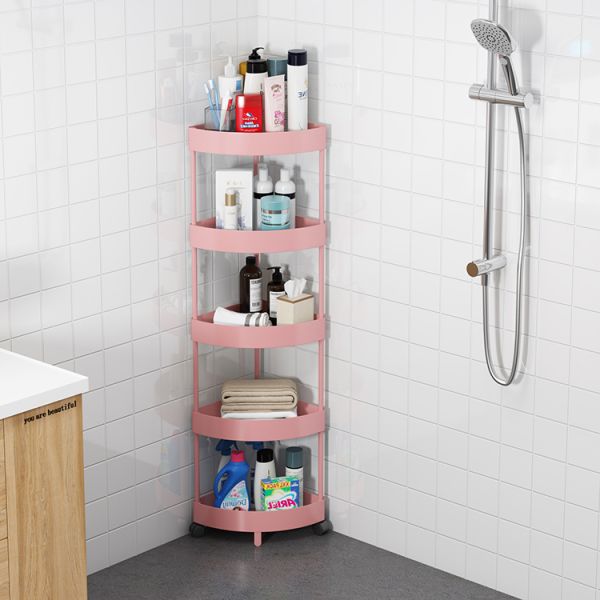 Home Storage & Organization Kitchen 4 Tier Guangzhou Bathroom Corner Standing Display Plastic Slipper Soap Shelf Rack