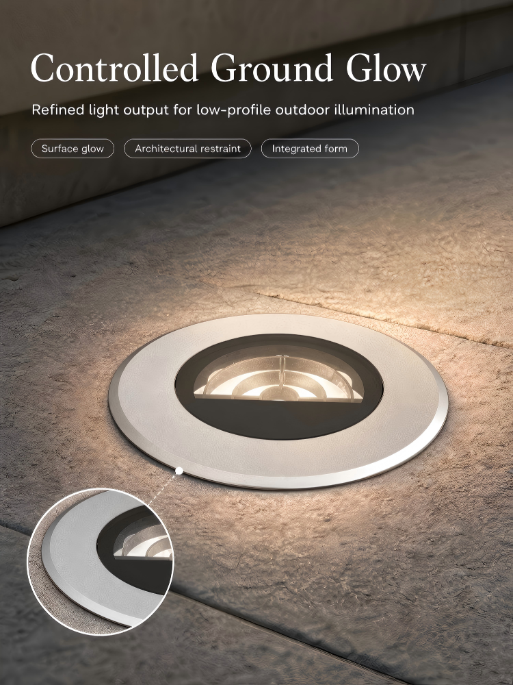 Shallow Depth Ground Luminaire 9W Pre Wired Recessed Outdoor Spot IP68 Waterproof - MB150