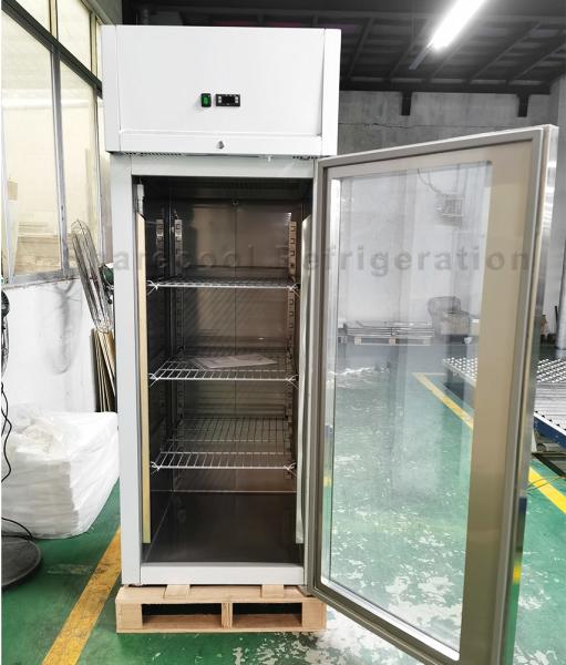 580L Stainless Steel Upright Refrigerator CE Certificated Single Glass Door