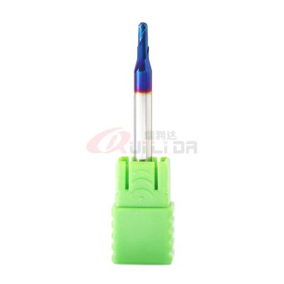 Haute fraise en bout de nez de boule de cannelures du carbure 2 de dureté 2.5mm 30 degrés pour l'acier de moule