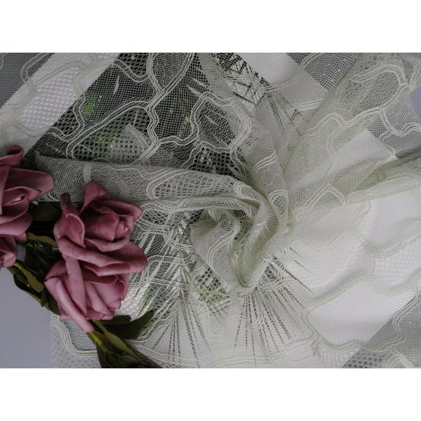 Ткань шнурка Chantilly сетки вышивки французская декоративная геометрическая