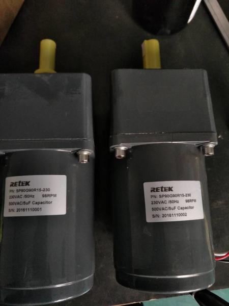 230VAC / 50Hz Geared Electric Motor , 15 / 1 Ratio Gear Drive Motor RoHS Compliant