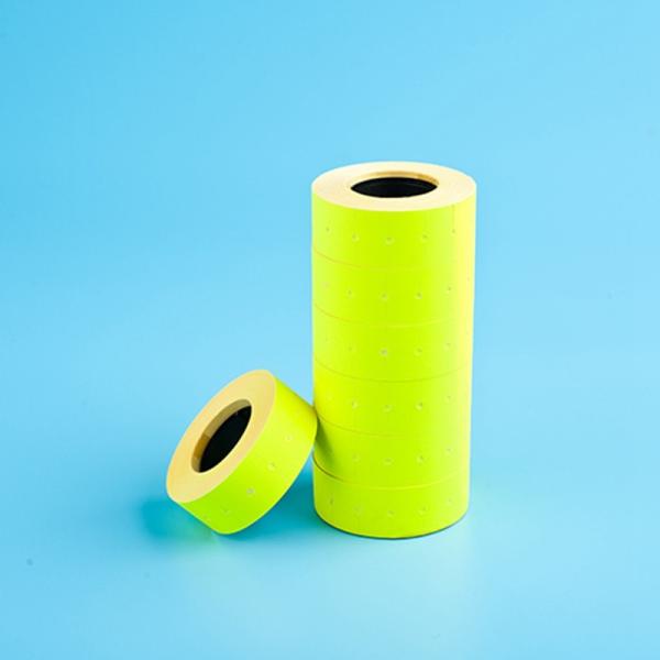 Supermarket Price Tag Sticker Roll Orange 21mm Blank Sticker Paper Roll