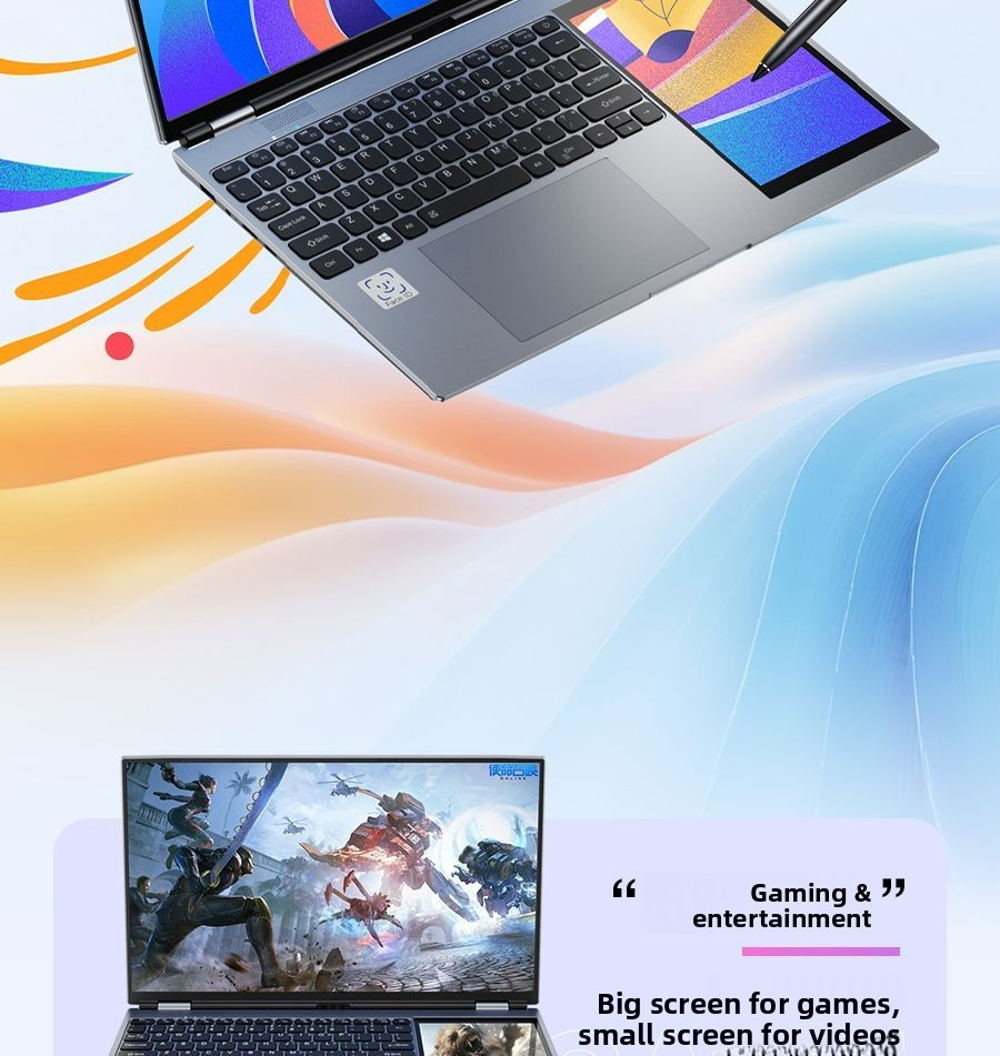 Aether Customizable 15.6Inch 7Inch Touch Screen Student Laptop Intel Celeron QuadCore SSD DDR4 Win 10 11 English IPS Camera