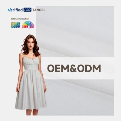 China Factory Direct Sale Hot Sale for Tencel Cotton Blended Dress/Shirt Fabric Fashion Solid Color for Girls Boys Blackout Feat