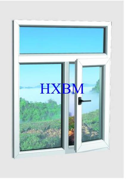 Preservação Upvc branco Windows do calor, francês de poupança de energia Windows de Upvc
