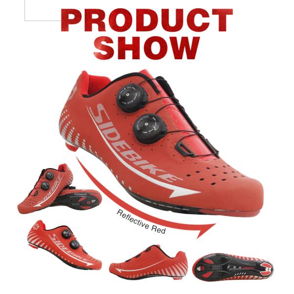 Reflective Tape Road Racing Bike Shoes High Security Excellent Slip Resistance
