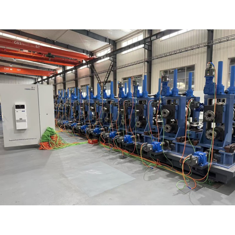 ZY20 HF Welding Tube Mill Machine φ10-26mm Round Steel Pipe 0.4-1.5mm 100kW Solid State Line