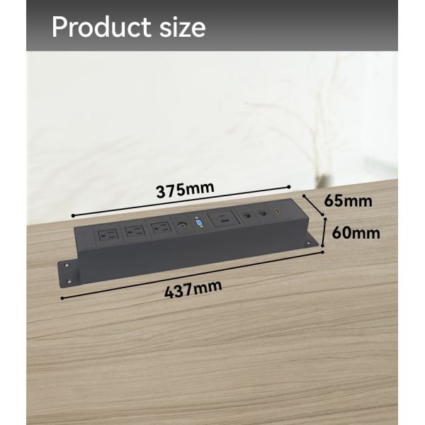 Interchangeable Under Desk Surge Protector power Unit For Conference Room Furniture