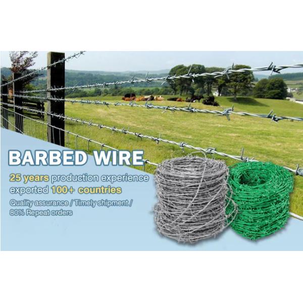 12.5 Guage Fully Galvanised Barbed Wire 80g/M2 Zinc Coating 1320 Feet