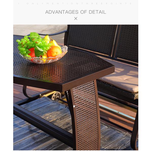 Outdoor Garden Furniture Aluminum Frame 4 Seat Dining Swing Chair with Canopy and Net