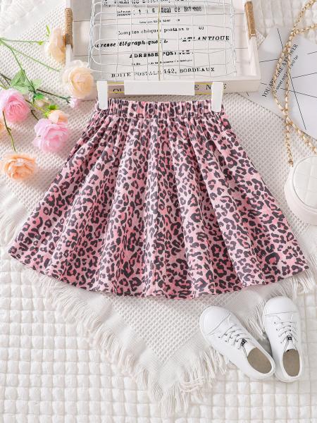 Raparigas Saias curtas e vestidos Leopardo Impresso em 91% de poliéster 9% de tecido de spandex