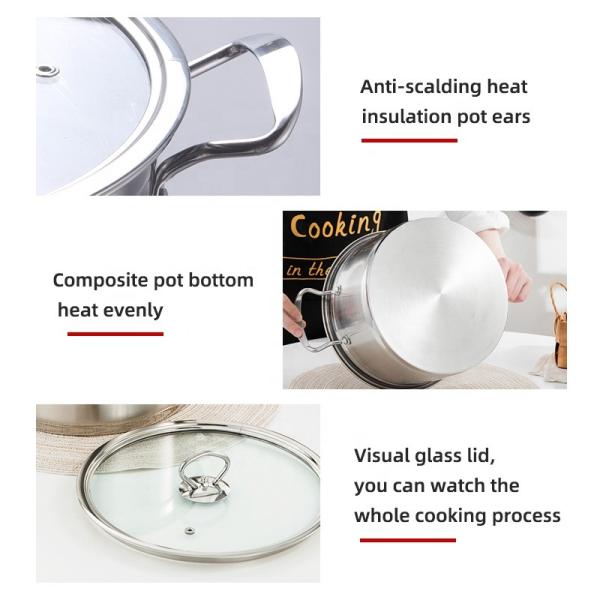 Mirror Polished Stock Pot Induction Soup Pot For Cooking