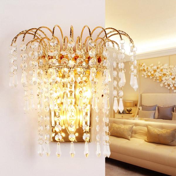 Crystal Wall Lamp Bedroom Led Wall Light Living Room Bathroom  crystal light fixture（WH-OR-156）