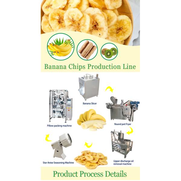 100-2000Kg/Hour Capacity Joyshine Banana Chip Making Machine For Snack Food Industry
