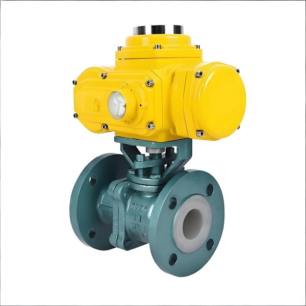 2in10in Stainless Steel Electric Fluoroplastic Lined Ball Valve with Flange Hard Seal and High-performance DC 24VAC110V220V 380V