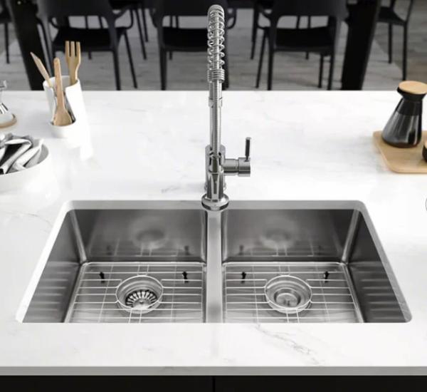 Banca da cozinha dobro de aço inoxidável de Undermount da bacia com vida de utilização longa
