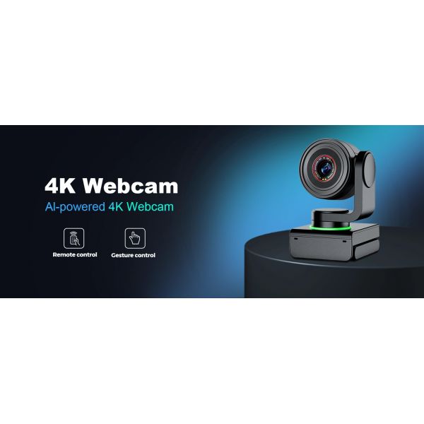 All In One 4K PTZ USB Camera Dual Axis AI Tracking Webcam UHD Video Conferencing Webcam