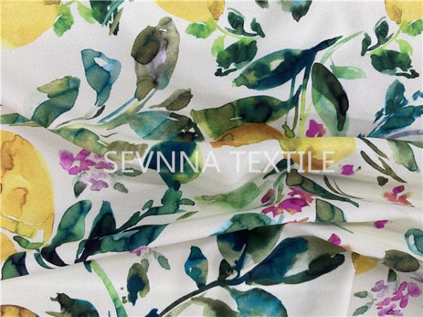 Tela Digital Rose Floral Printing da malha do Activewear da aptidão das mulheres FM2019