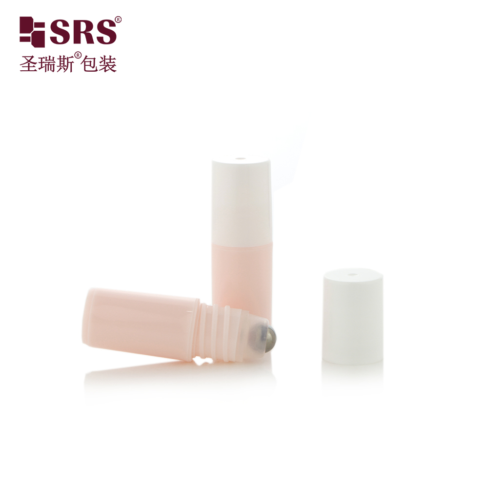 Portable 3ml Refillable Plastic Roller Bottle, Empty Roll‑on Vial With Plastic Cover & Steel Ball