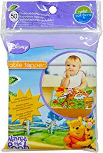 Disposable Baby Placemats Quick Easy & Clean with Bonus Gift 60 Pc Portable BPA Free and Extra Sticky Restaurant High Chair