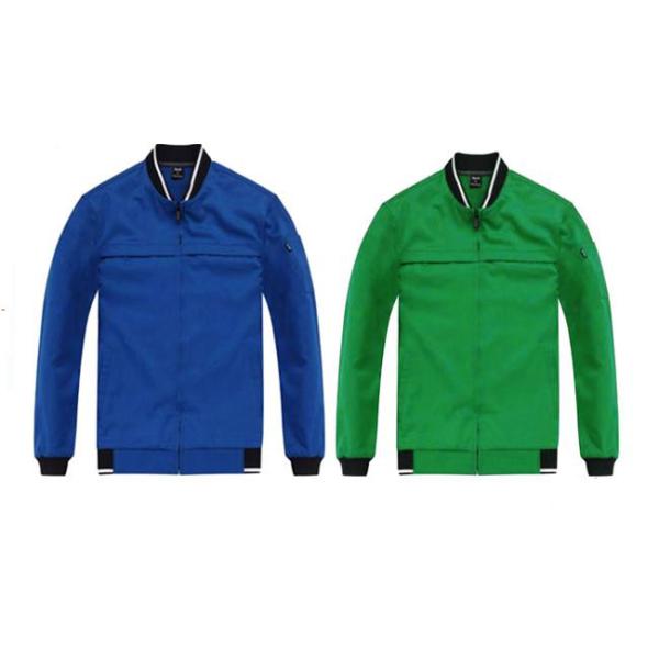 Blue Polyester Work Coats Jackets , Outdoor Bomber Jackets For Men