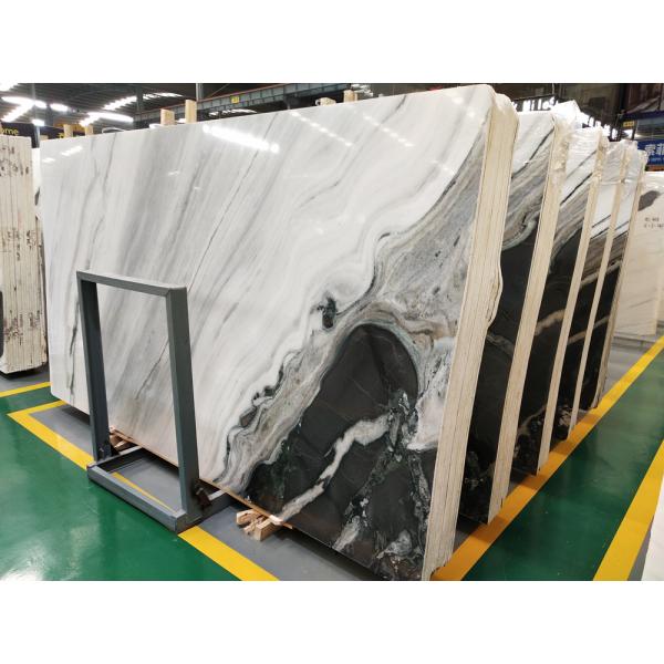 Panda White Marble Slab Tile Interior Exterior Wall Cladding Flooring Stairs Use