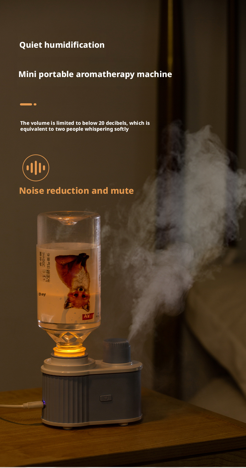 Wholesale No Water Tank Rechargeable Portable Ultrasonic Humidifier Diffuser Essential Oil Aroma Diffuser Night Household 1 Year