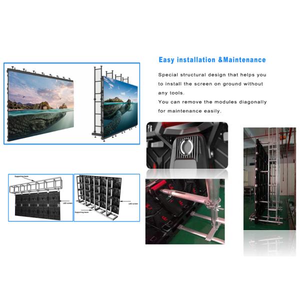 Waterproof IP65 P3.91 Outdoor Rental LED Display Dual Signal Backup Ports For Stage