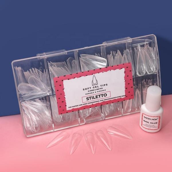 Super Strong Adhesive Bond Nail Glue Tips Clear for Long Lasting Soft Gel Nail Tips Glue for Acrylic Nail Extension Tips