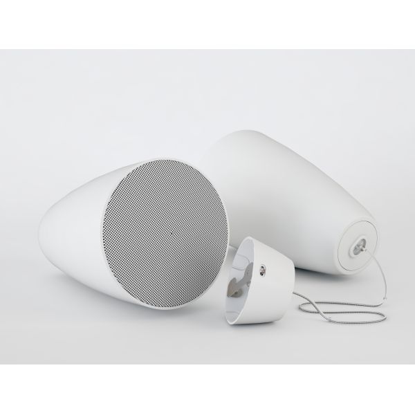  20W Adjustable Power 4-Inch 2-Way Hanging Speaker White Ceiling Speaker