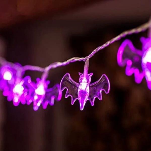 Color Rendering Index Ra 60 Bat Skull Design Battery Operated Halloween Garden Lights