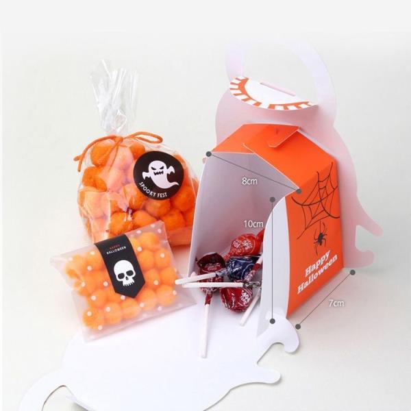 Christmas Halloween Pumpkin Gift Packaging White Paper Candy Boxes For Festival